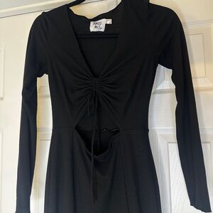 Princess Polly Night Out Cutout Dress Black Size 6